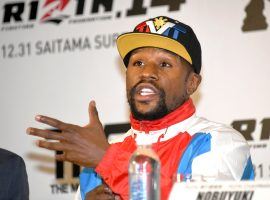 Floyd Mayweather now says that he was blindsided by the Monday press conference announcing his fight with Tenshin Nasukawa, saying he expected only a small exhibition. (Image: AP)