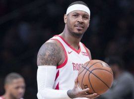 Carmelo Anthony's run in Houston might last only ten games. (Image: Mary Altaffer/AP)