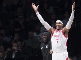 After a rough ten games, Carmelo Anthony's run in Houston is over. (Image: Mary Altaffer/AP)