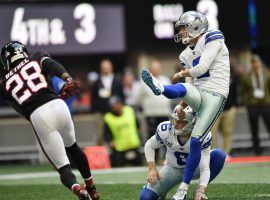 Dallas kicker Brett Maher converted a 42-yard field goal as time expired to beat Atlanta, 22-19. (Image: Getty)