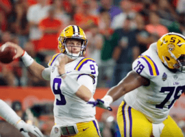 Quarterback Joe Burrow will need protection from his offensive line if LSU is going to have a chance at upsetting Alabama on Saturday. (Image: Getty)