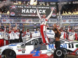 Kevin Harvick thought he had advanced to the final four at Miami, but was assessed a penalty that took away his victory at Texas Motor Speedway. (Image: Getty)