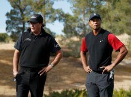 Phil Mickelson and Tiger Woods played in a Thanksgiving Weekend competition that was mostly a bust. (Image: AP)