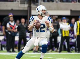Indianapolis Colts QB Andrew Luck drops back for a pass. (Image: Brace Hemmelgarn/USA Today Sports)