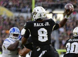 Backup QB Darriel Mack stepped up to lead the UCF Knights to a championship win over AAC rival Memphis. (Image: Julio Augilar/AP)