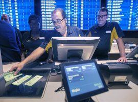 As more legal sportsbooks open, such as this one at Rivers Casino in Pittsburgh, some federal lawmakers want Congress to provide oversight of the industry. (Image: Steph Chambers/Pittsburgh Post-Gazette)