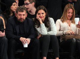 New York Knicks owner James Dolan (left) sitting courtside at Madison Square Garden in New York City. (Image: Brad Penner/USA Today Sports)