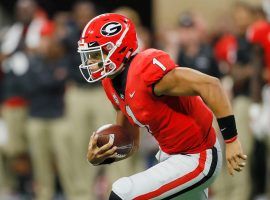 Justin Fields is said to be considering a transfer away from Georgia, with some reports saying he has already decided to leave the school. (Image: Kevin C. Cox/Getty)