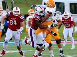 Louisiana Techâ€™s Jaylon Ferguson needs two sacks to become the NCAAâ€™s all-time career leader. (Image: Monroe News Star)