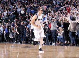 Rookie Luka Doncic from the Mavericks mesmerized the crowd in Dallas during a comeback win against the Houston Rockets.  (Image: Glenn James/Getty)