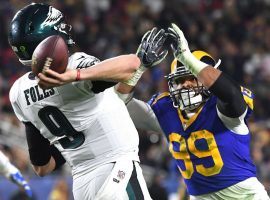 Philadelphia back up quarterback Nick Foles has taken over after starter Carson Wentz went down with a back injury. (Image: Los Angeles Times)