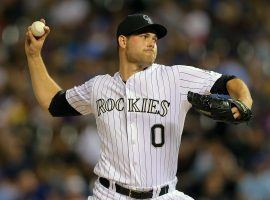 Ex-Rockies reliever Adam Ottavino pitching at Coors Field in Denver. (Image: Justin Edmonds/Getty)