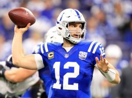 Colts quarterback Andrew Luck going deep during an AFC South divisional match up against the Titans. (Image: Andy Lyons/Getty)