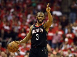 Chris Paul, point guard from the Houston Rockets, during a game last season in Houston. (Image: Troy Taormina/USA TODAY Sports)