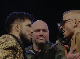 Henry Cejudo (left) will defend his flyweight title against bantamweight champion T.J. Dillashaw (right) at UFC Fight Night on Saturday. (Image: UFC)
