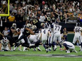 New Orleans Saints WR Tommylee Lewis (11) is knocked down by Los Angeles Rams DB Nickell Robey-Coleman (23) during the NFC Championship in the Superdome in New Orleans. (Image: Gerald Herbert/AP)