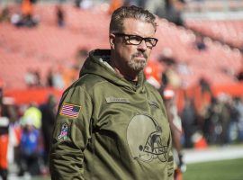 Gregg Williams, ex-head coach of the Cleveland Browns, during warmups of a game in Cleveland. (Image: Ken Blaze/USA Today Sports)