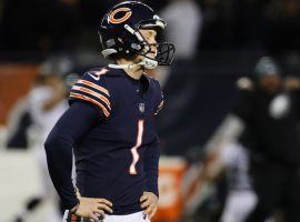 Chicago kicker Cody Parkey reacts after his potentially game-winning field goal hit the left upright denying the Bears the victory. (Image: Getty)