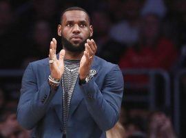 LeBron James on the Lakers bench during a game at Staples Center in Los Angeles. (Image: Allen Berezovsky/Getty)