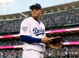 Manny Machado in between innings of a Los Angeles Dodgers game at Dodger Stadium. (Image: Getty)
