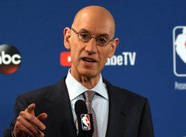 Some NFL owners may have approached Adam Silver about becoming league commissioner, but he says he is happy to be running the NBA. (Image: Kyle Terada/USA Today Sports)