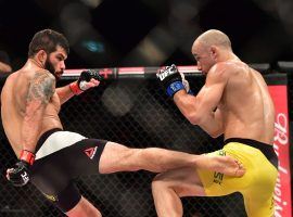 Raphael Assuncao (left) won a split decision over Marlon Moraes (right) in 2017, and will fight a rematch at UFC Fight Night 144. (Image: Jason Silva/USA Today Sports)