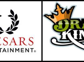 DraftKings has reached an agreement to partner with Caesars Entertainment to offer online sports betting and gambling products in the United States. (Images: Caesars Entertainment, DraftKings)