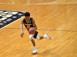 Murray State point guard Ja Morant playing in the 2018 March Madness tournament. (Image: Jake Roth/USA Today Sports )