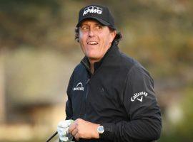 Phil Mickelson had to come back and play the final two holes on Monday morning to win the 2019 Pebble Beach Pro-Am. (Image: Getty)