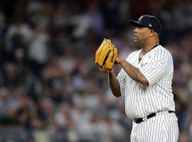 CC Sabathia pitching at Yankee Stadium in the Bronx, NY. (Image: Elsa/Getty)