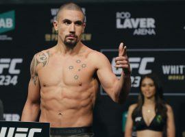 Robert Whittaker was forced out of the UFC 234 main event due to a hernia that required emergency surgery over the weekend. (Image: Esther Lin/MMA Fighting)
