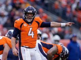 Case Keenum with the Denver Broncos during a 2018 game at Broncos Stadium in Denver, Colorado. (Image: Jack Dempsey/AP)