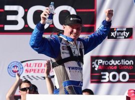 Cole Custer had a big return to his hometown, first winning the Xfinity race, then being an on-call driver on Sunday. (Image: Getty)