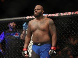 Derrick Lewis (pictured) will take on Junior dos Santos in the main event of UFC Fight Night Wichita on Saturday. (Image: Tom Szczerbowski/USA Today Sports)