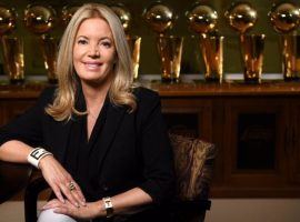 Los Angeles Lakers owner Jeanie Buss in her office at the Lakers complex in El Segundo, California. (Image: Wally Skalij/LA Times)