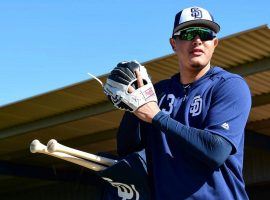 Shortstop Manny Machado at Spring Training with his new team, the San Diego Padres. (Image: Getty)