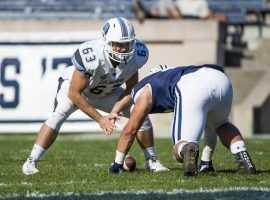 Columbia's All-American long snapper Patrick Eby playing against Yale in Wein Stadium in Manhattan, New York. (Image: Mike McLaughlin/Columbia Athletics)