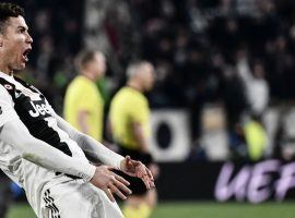 Cristiano Ronaldo scored a hat trick on Tuesday, allowing Juventus to overcome a 2-0 deficit to Atletico Madrid and reach the Champions League quarterfinals. (Image: Marco Bertorello/AFP/Getty)