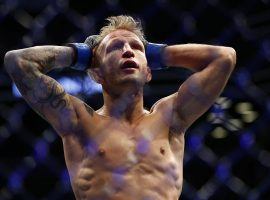 TJ Dillashaw has voluntarily given up his bantamweight title after receiving a one-year suspension from the NYSAC. (Image: Noah K. Murray/USA Today Sports)