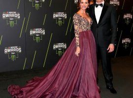 Kyle Busch and wife Samantha hit the red carpet at the NASCAR awards show in Las Vegas. (Image: Sam Wasson/Getty Images)