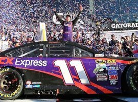Denny Hamlin has won at Martinsville five times in his career, and is looking for his second win of the season. (Image: Getty)