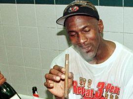 Michael Jordan has been a fan of cigars since his playing days, but encountered a freak accident once with a cigar cutter. (Image: Getty)