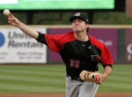 Casey Mize, top pitching prospect with the Detroit Tigers, throws a pitch during his AA debut for the Erie Seawolves in Erie, PA.(Image: Mark Olson/MiLB)