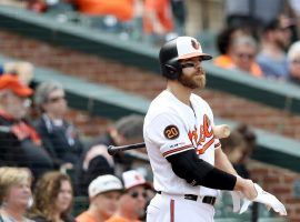 Baltimore Orioles first baseman Chris Davis struggling at the plate this season as his hitless streak continues to 59 at bats during a game at Camden Yards in Baltimore, MD. (Image: Robb Carr/Getty)