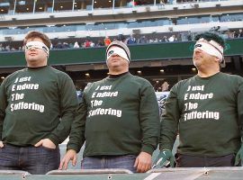 New York Jets fans protesting their team's losing ways during a home game at MetLife Stadium in East Rutherford, NJ.Â  (Image: Charles Wenzelberg)