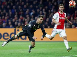 Cristiano Ronaldo (left) scored for Juventus in the first leg of their Champions League quarterfinal vs. Ajax. (Image: Reuters)