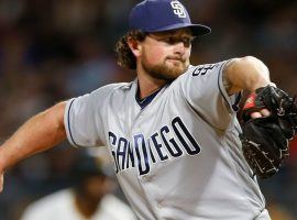 Pitcher Kirby Yates during a relief appearance for the San Diego Padres in 2017. (Image: Keith Srakocic/AP)