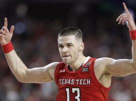 Texas Tech's Matt Mooney celebrating after hitting a three-point shot against Michigan State in a Final Four game in Minneapolis, MN. (Image: AP)