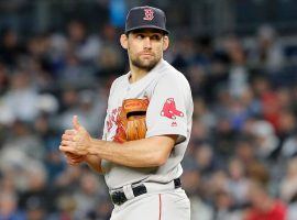 Nathan Eovaldi is expected to miss at least four weeks while recovering from surgery to address loose bodies in his elbow. (Image: Charles Wenzelberg/New York Post)