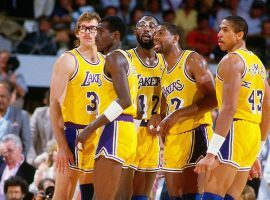 The Showtime Lakers, led by Magic Johnson, won three NBA titles in the mid-1980s. (Image: Getty)